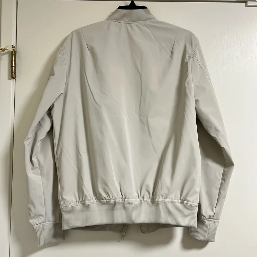 DENIM & FLOWER Men's Classic Bomber Jacket - Sand / Khaki - S - Picture 10 of 12